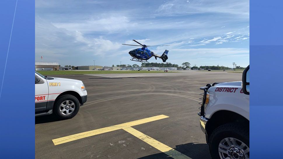 Brevard County Fire Rescue is investigating a small plane crash at Merritt Island Airport. (Courtesy of Space Coast Regional Airport, Fire and Emergency Service s)