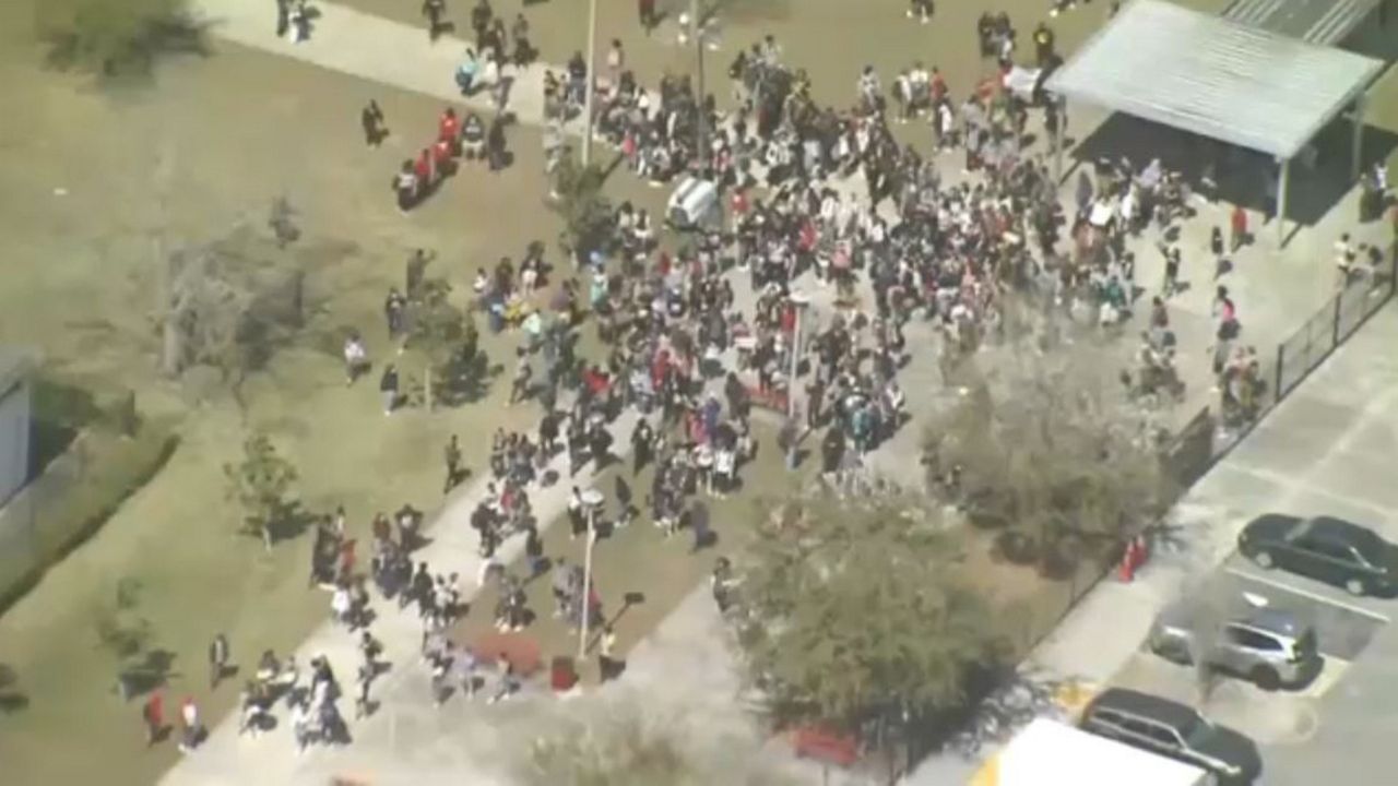 On Friday, students at Edgewater High School became the latest to stage a walkout in protest of the Parental Rights in Education bill under consideration by the Florida Legislature. (Sky 13)