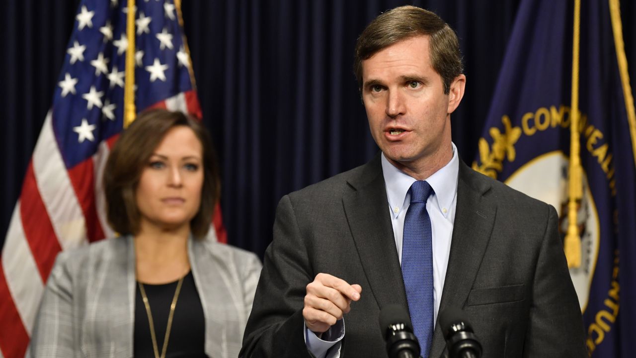 Kentucky Gov. Andy Beshear and Lt. Gov. Jacqueline Coleman released their tax returns and financial disclosures to the public. (AP Photo/Timothy D. Easley)