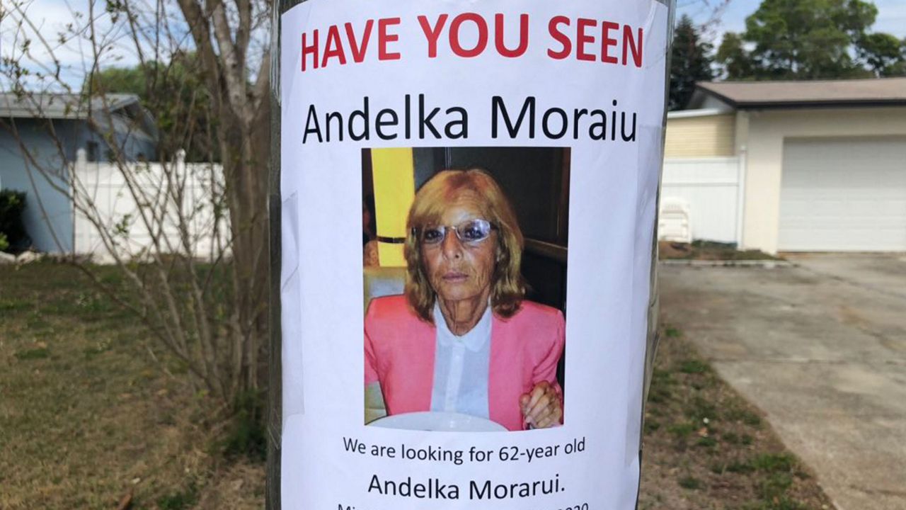 Flier posted around the neighborhood where Andelka Morariu shared a home with her ex-husband. (Josh Rojas/Spectrum Bay News 9)