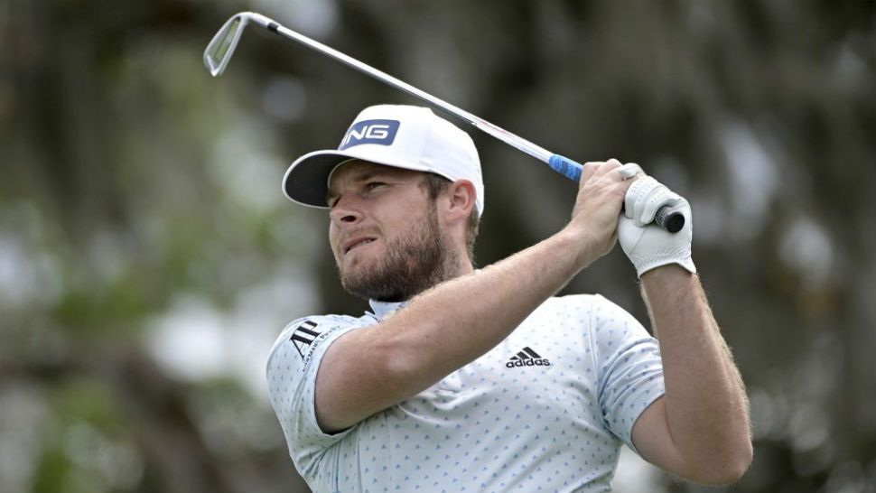 Tyrrell Hatton, of England, watches his tee shot on the second hole during the final round of the Arnold Palmer Invitational golf tournament, Sunday, March 8, 2020, in Orlando, Fla. (AP Photo/Phelan M. Ebenhack)