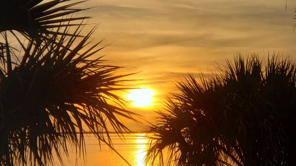 Friday's sunset at Dunedin Causeway. Look for warmer conditions this weekend in the Bay area. (Viewer photo via Spectrum Bay News 9 app)