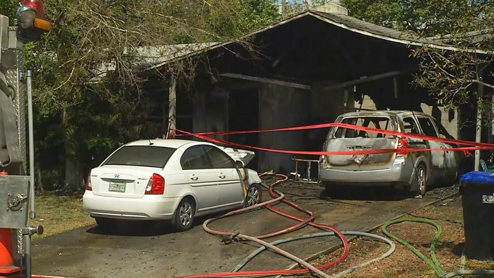 Six occupants escaped a house fire on Bonnie Brae Circle in the Pine Hills neighborhood on Friday. (Barry Short/Spectrum News 13)