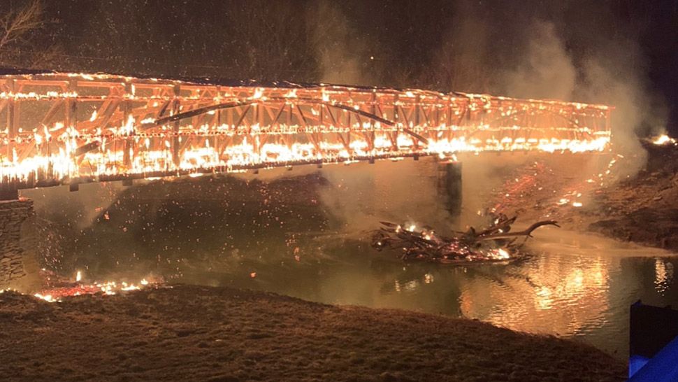 150 Year Old Covered Bridge Burned Down In Washington County