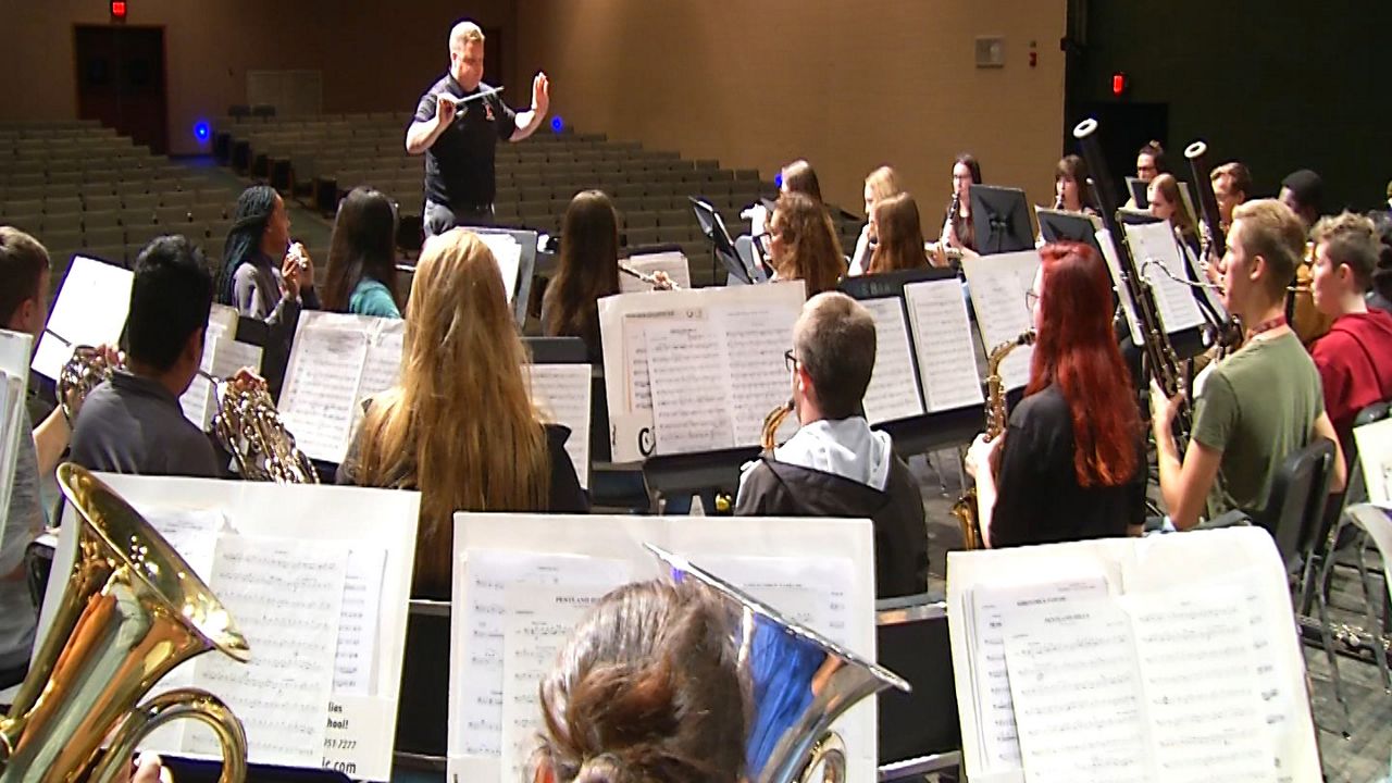 The Lakeland High School Band Wind Symphony is preparing for a big national competition. They will perform at the Bands of America National Concert Festival in Indianapolis this week. (Rick Elmhorst/Spectrum News)