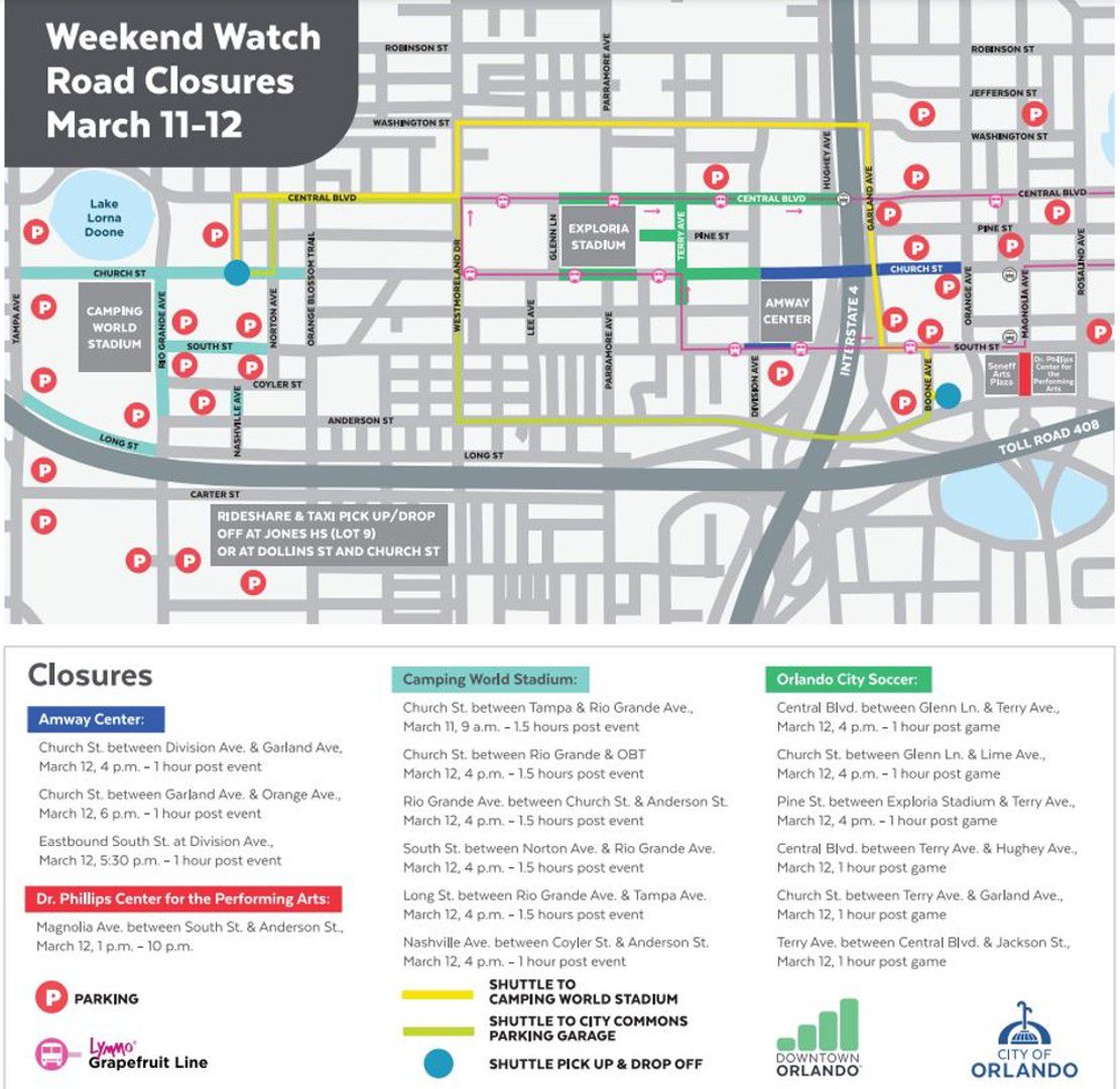 Directions To Camping World From My Location Big Weekend Of Events Could Snarl Downtown Orlando Traffic