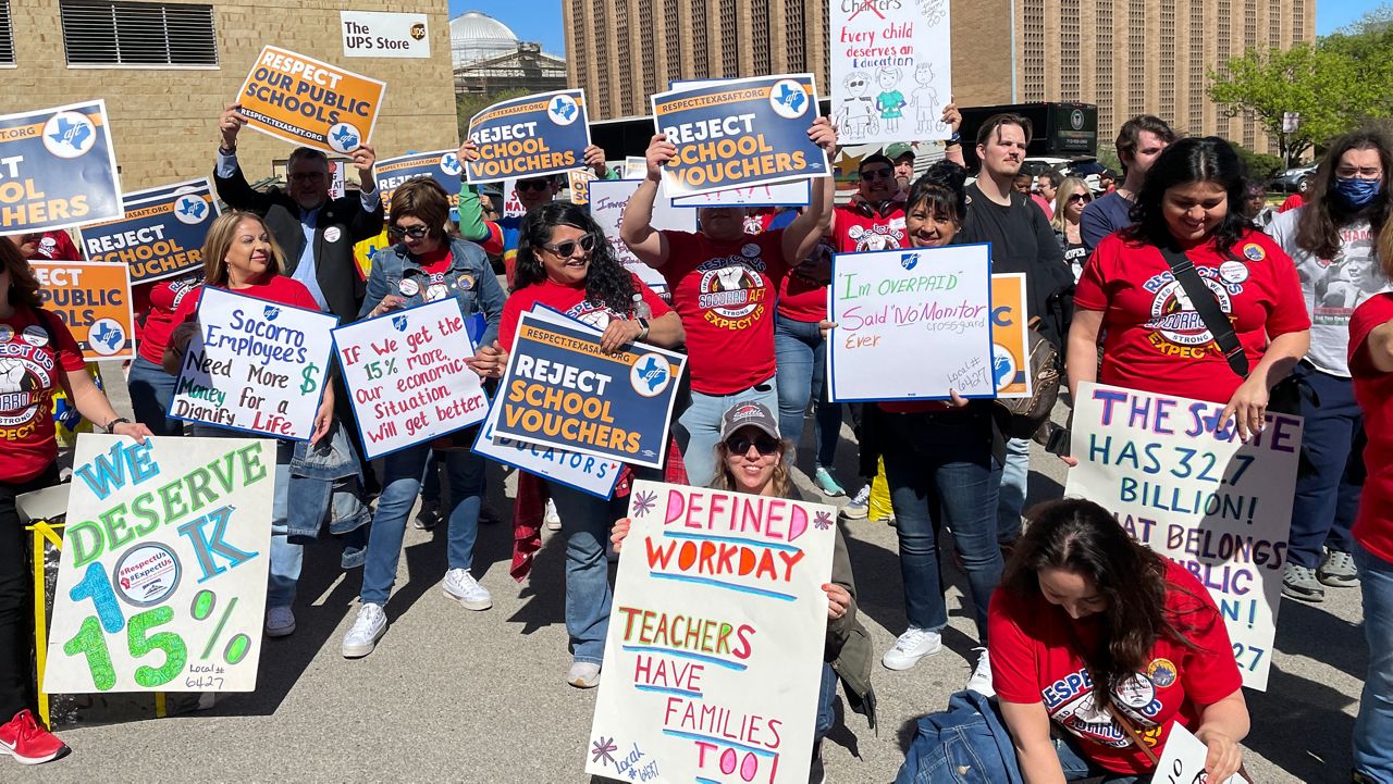 Five hundred teachers from across Texas gathered in Austin on Monday to ask lawmakers for help. (Spectrum News/Charlotte Scott)