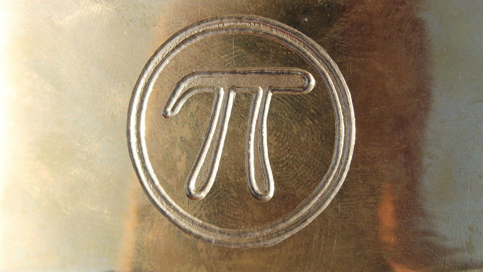Silver Pi symbol 