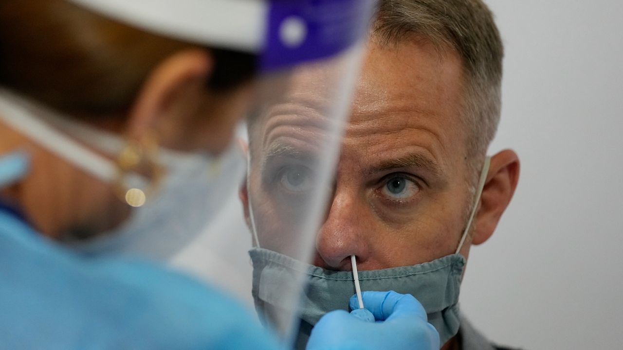 Someone getting COVID tested. (AP Images)