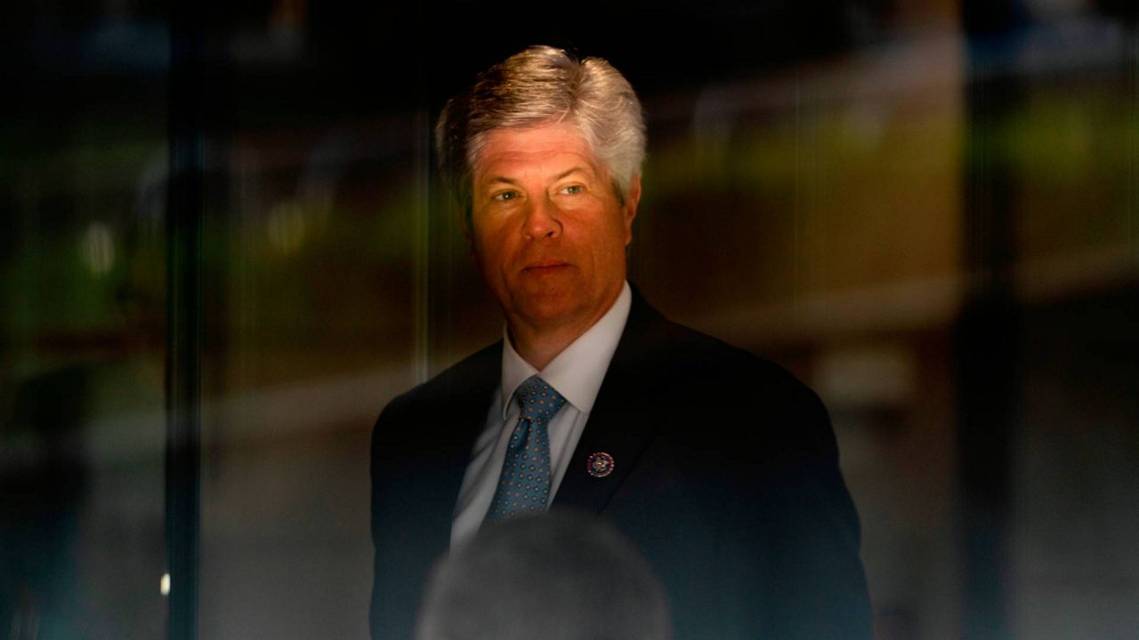 U.S. Rep. Jeff Fortenberry, R-Neb., arrives at the federal courthouse for his trial in Los Angeles, Wednesday, March 16, 2022. (AP Photo/Jae C. Hong, File)
