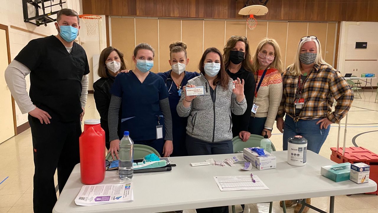 Staff prepare to give out COVID-19 vaccines for Elmbrook teachers