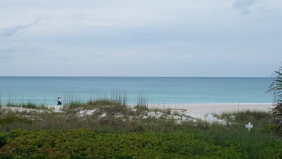 Here is a Tuesday evening view at Anna Maria Island. As the viewer who sent it to us says, "Cloudy but beautiful!" (Via Spectrum Bay News 9 app)