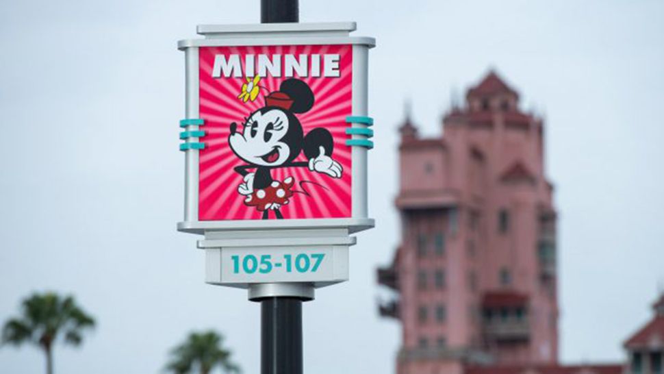New parking lot sign at Disney's Hollywood Studios features Minnie Mouse. (Courtesy of Disney Parks Blog)