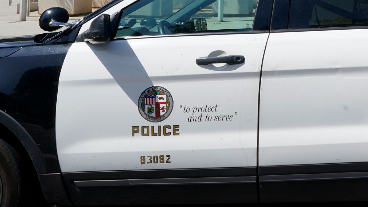 A Los Angeles Police Department vehicle (AP Photo/Damian Dovarganes)