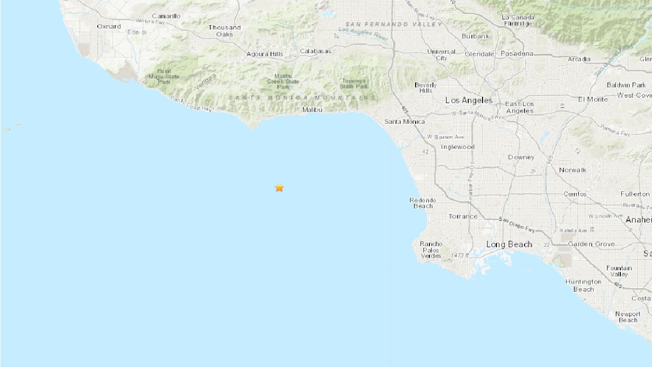 The quake, with a magnitude of 2.9, struck at 9:02 a.m. (U.S. Geological Survey)