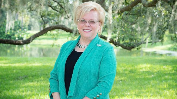 Rhea Law is a USF alumna and is the former chief executive officer and chair of the board of Fowler White Boggs, a Florida law firm.