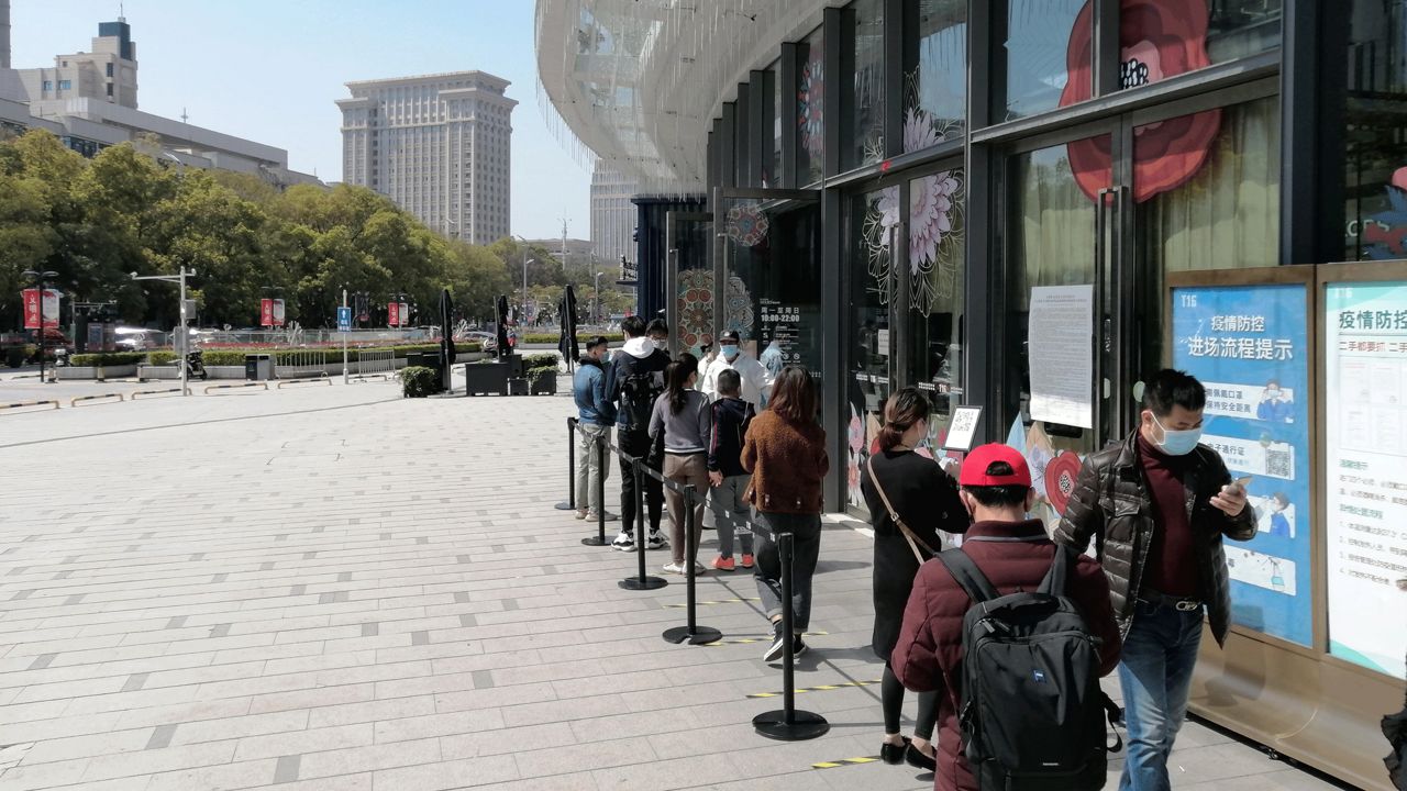 A line in Nanchang, China. (Photo via Kevin Shea)