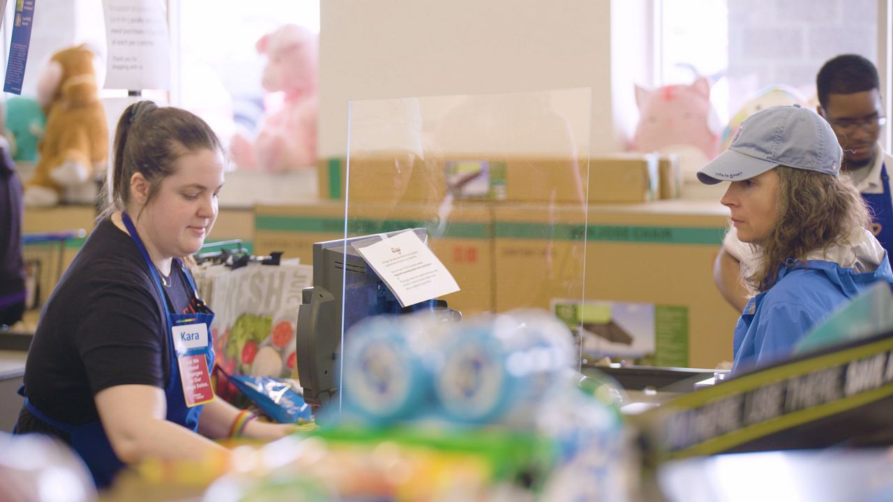 Kroger Adding Plexiglass at Registers