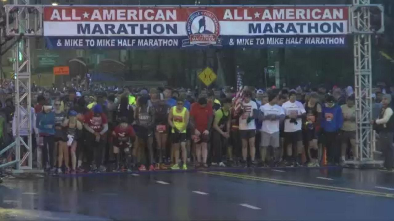 Thousands run in Fayetteville, Fort Bragg for All American Marathon