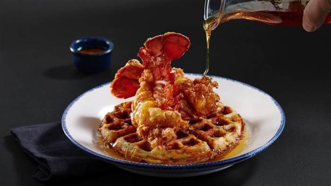 Red Lobster and waffles