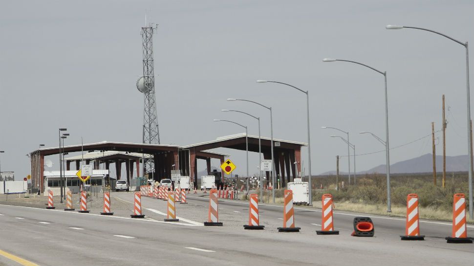 This Tuesday, March 26, 2019, photo shows a border patrol checkpoint, north of Las Cruces, New Mexico, that U.S. immigration authorities have closed and have reassigned agents to repurpose inspection areas to handle an influx of Central Americans arriving at the Mexican border. All of the checkpoints in the El Paso, Texas, sector, which includes New Mexico and West Texas, have been closed. (AP Photo/Cedar Attanasio)