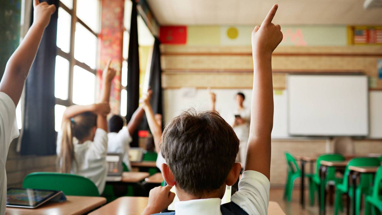 A student raises their hand in the classroom. (File Photo)