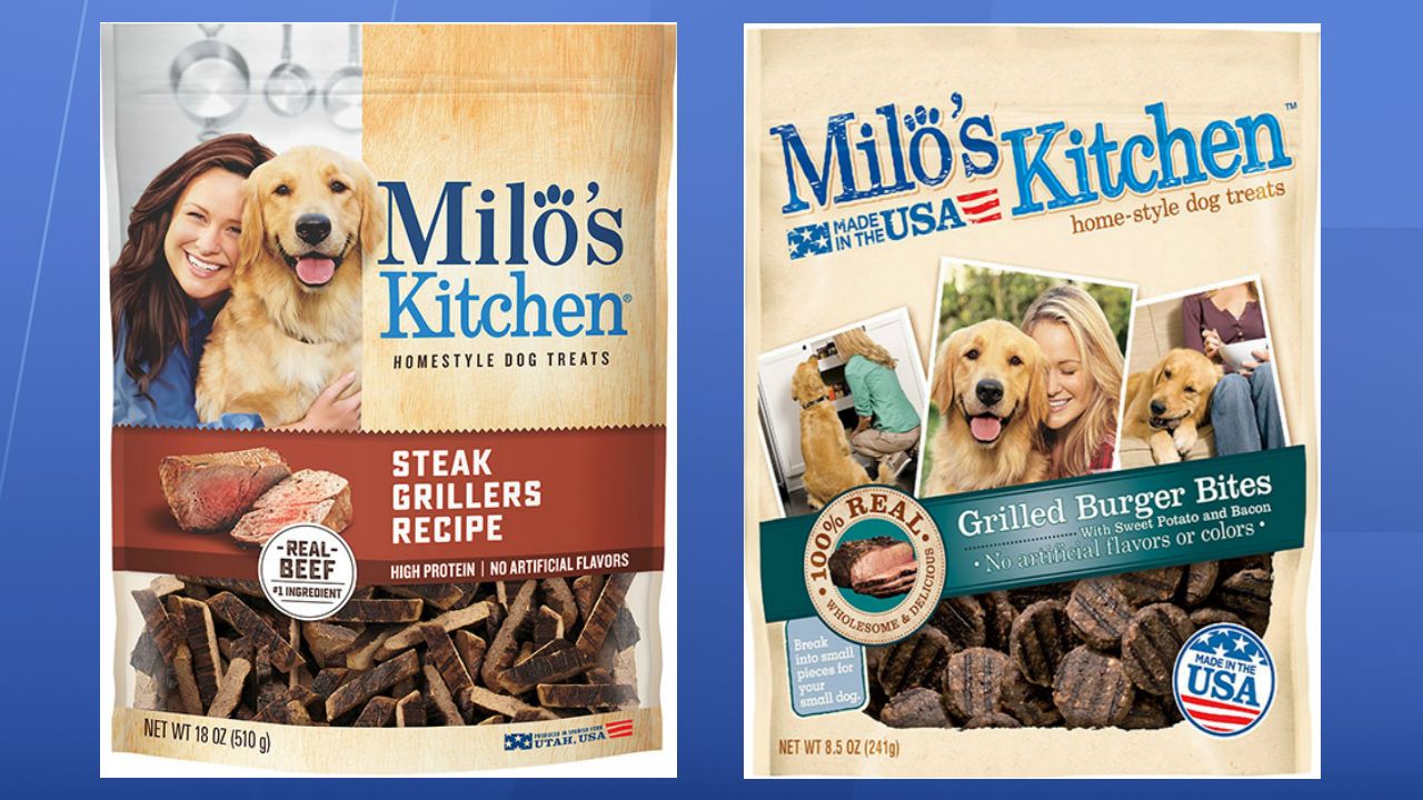 Two varieties of Milo's Kitchen dog treats voluntarily recalled