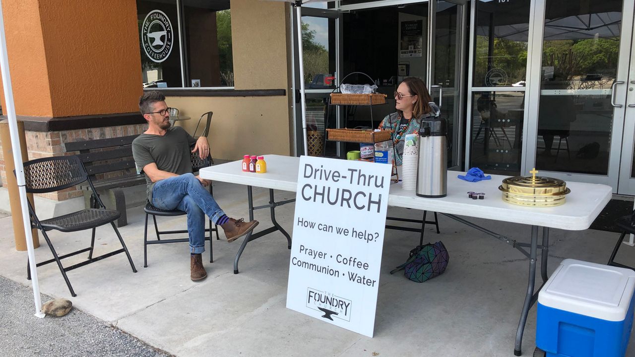 During this time when many of us are feeling isolated, one Church in Seminole County is trying to spread joy and fellowship in a creative way. (Dan Messineo/Spectrum News 13)