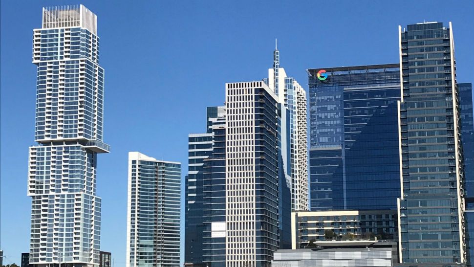 Photo of the Austin skyline and the Austin Independent. (Ashley McElroy/Spectrum News)