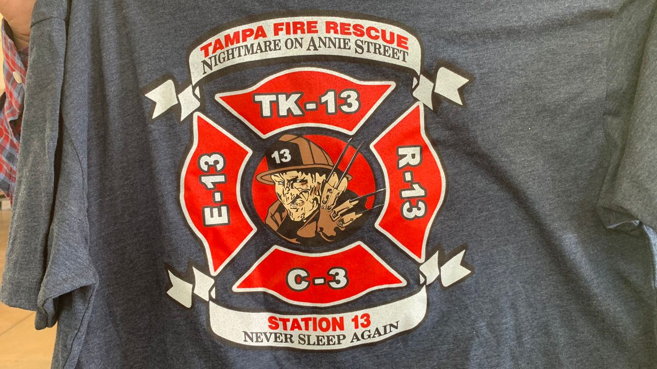 Things get so busy at Station 13 that the firefighters even have a logo of Freddie Krueger to represent their station. (Tim Wronka/Spectrum Bay News 9)