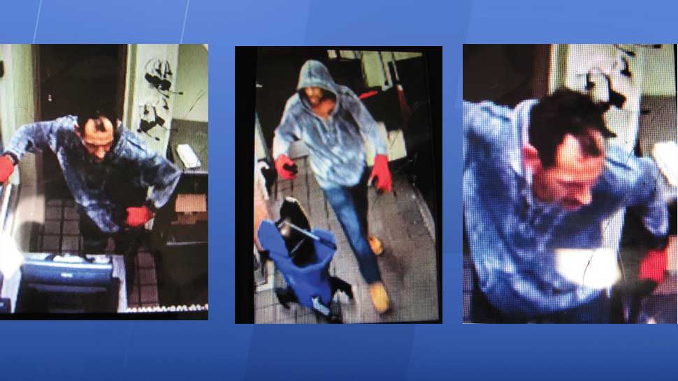 Images captured from surveillance video that shows a man burglarizing a Burger King in Ruskin on Saturday, March 2, 2019. Investigators on Monday identified the robber as Ronald Gordon Waltens. (Courtesy of Hillsborough County Sheriff's Office)