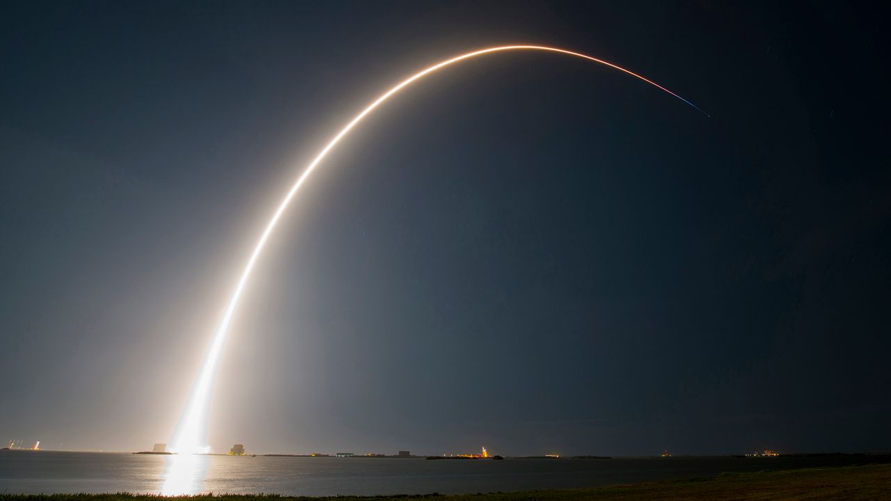 Falcon 9 rocket sent up the Starlink 6-48 mission from Space Launch Complex 40 at Cape Canaveral Space Force Station on Wednesday, April 10, 2024. (SpaceX)