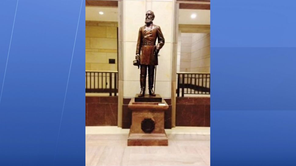 The Edmund Kirby Smith statue at Statuary Hall in the U.S. Capitol. (File)