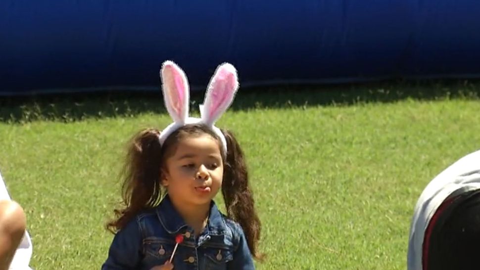 Children Hunted For Easter Eggs at Park