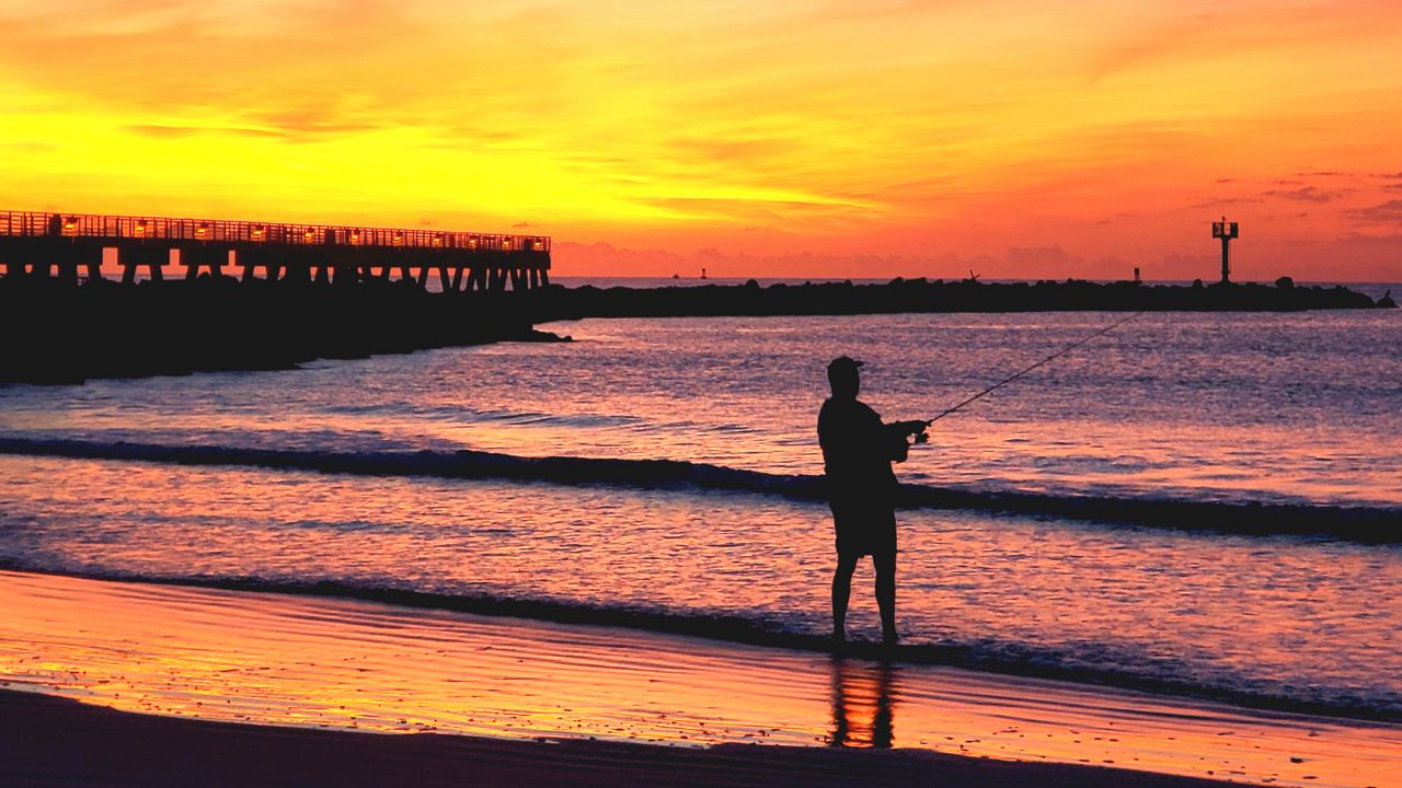 It was a nice way to start the day by doing a little fishing at Jetty Park in Port Canaveral on Tuesday, April 22, 2020. (Photo courtesy of Steve Jones, viewer)