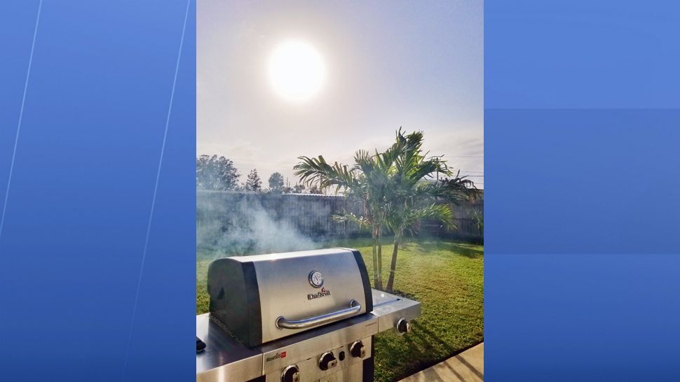 Sent to us via the Spectrum News 13 app: Smoking some salmon was a nice way to spend the day in Daytona Beach Shores on Saturday, April 21, 2018. (Ross Glabis, viewer)