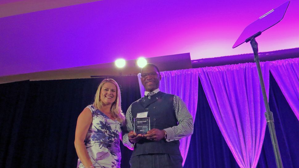 Howard Gentry was given the Education Hero of the Year award for helping to bring and teach music and dance to children from many areas throughout Central Florida. (Anthony Leone, staff)