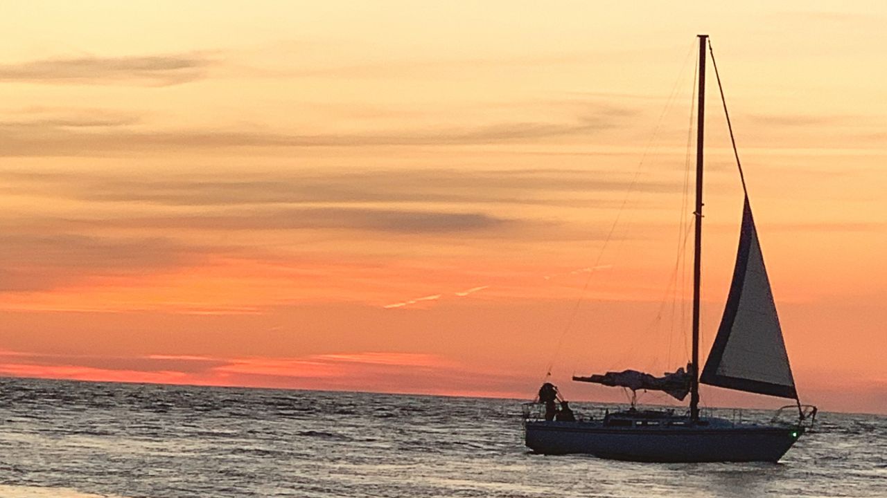 The seas and the skies made it possible for a nice boat ride on Tuesday, April 28, 2020. (Photo courtesy of Halida Mennicken, viewer)