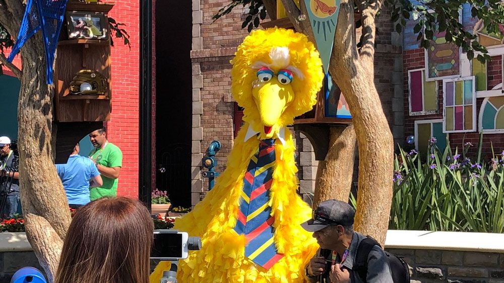 Big Bird at Sesame Street at SeaWorld Orlando. (Ashley Carter/Spectrum News 13)