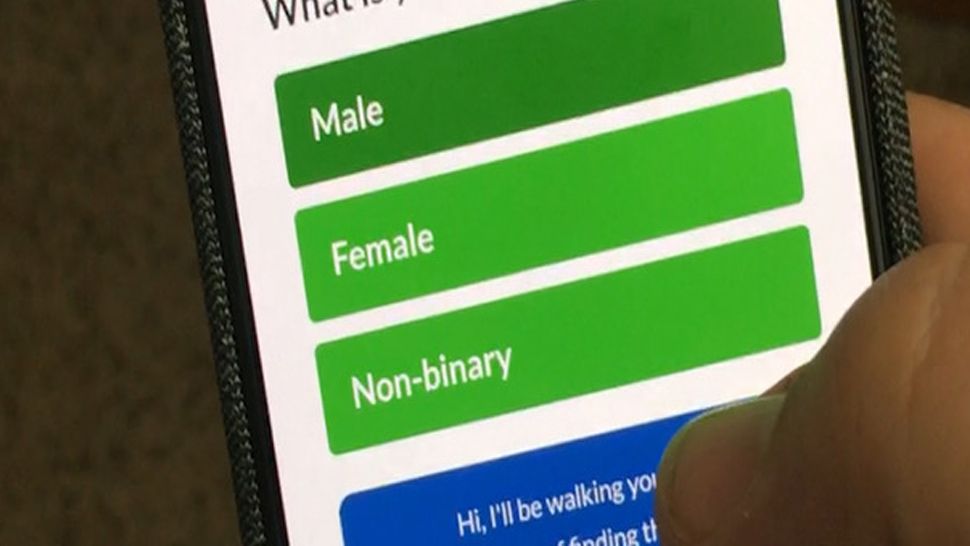 smart phone showing mental health app screen