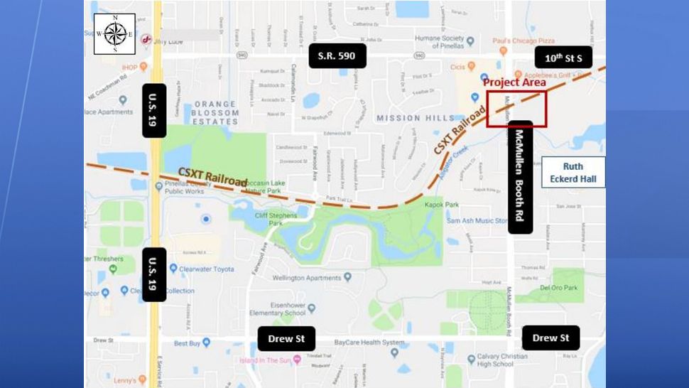 The closure started shortly before 5 a.m. Friday and will last approximately five days.  The closure affects all vehicles, pedestrians, and bicycles. (Pinellas County)