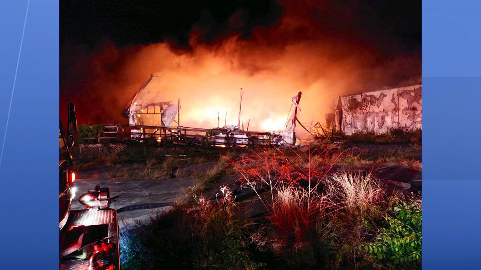 Orange County fire rescue crews battled an overnight fire at an abandoned plant nursery in the Orlando area. (Courtesy of Orange County Fire Rescue)