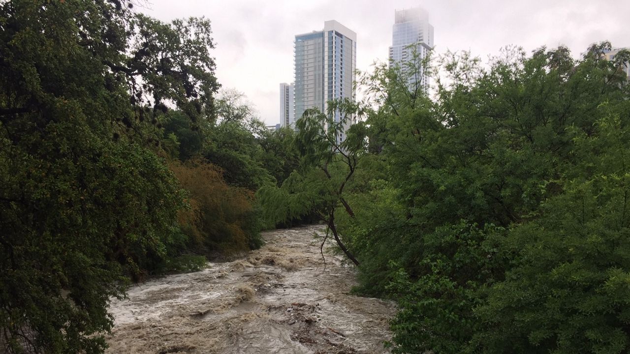 Photo of a rushing Shoal Creek (Spectrum News)