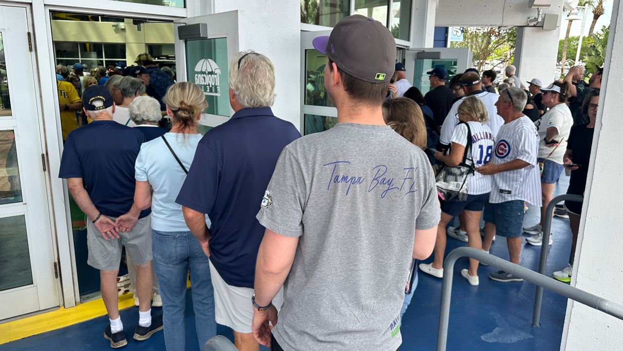 A sellout crowd of 25,114 welcomed the Rays back to Tropicana Field. (Spectrum News/Josh Rojas)