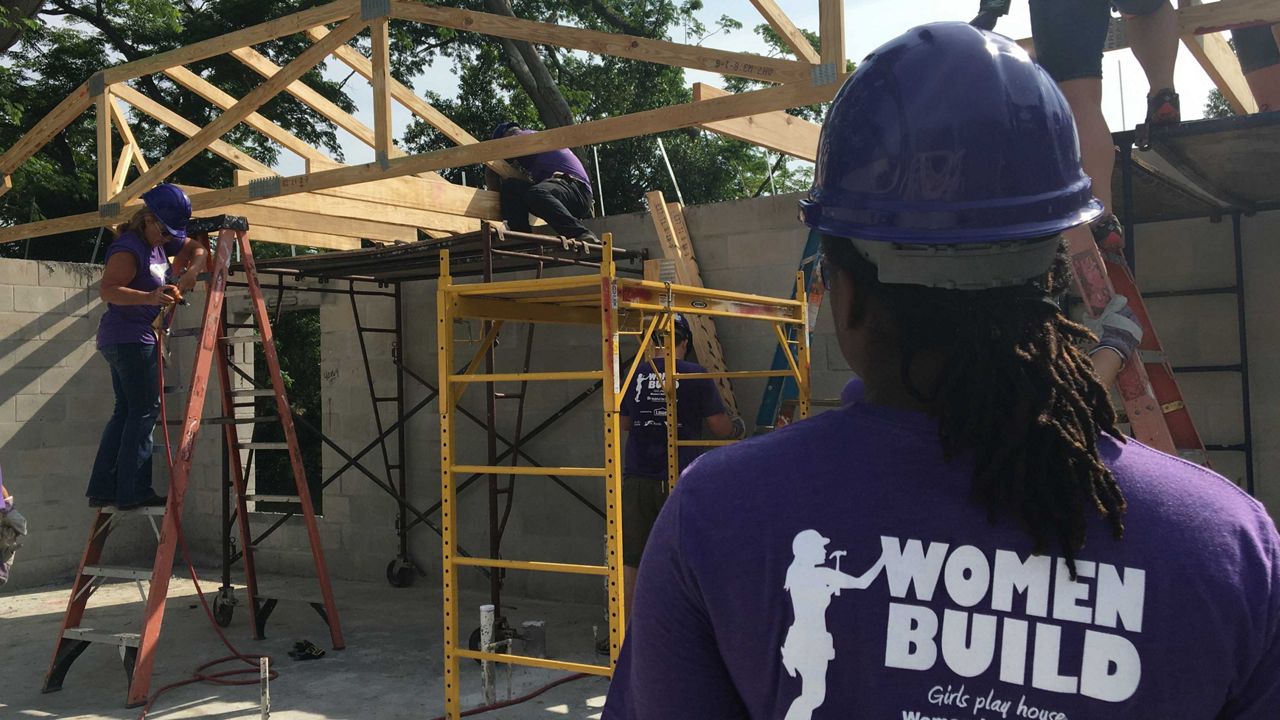 Through "Women Build," more than 170 women have raised just over $133,000 to build a home in Temple Terrace for Sabrina Belgrave. (Jorja Roman/Spectrum Bay News 9)