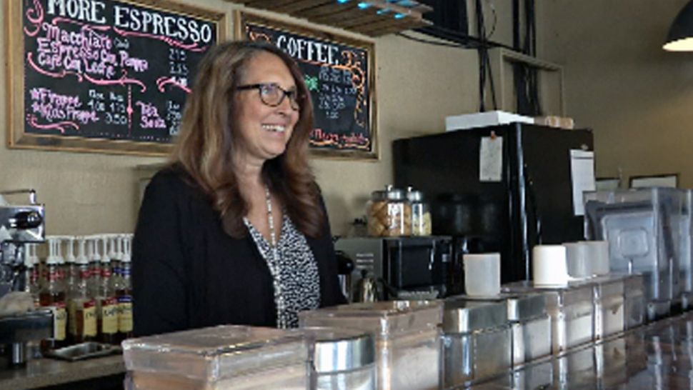 Tina Kadolph said when she was a child, her mother forced her into a life of human trafficking. So she opened Palate Coffee Brewery in Sanford, where all profits go to fighting it. (Spectrum News 13)