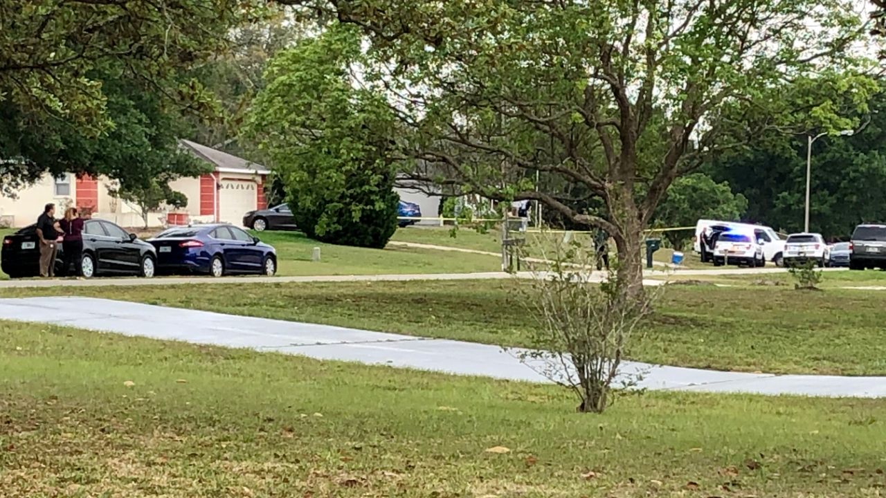 Sheriff Al Nienhuis said his deputies responded to Dunkirk Road at about 10:10 a.m. after receiving a report of a house on fire. (Josh Rojas/Spectrum Bay News 9)