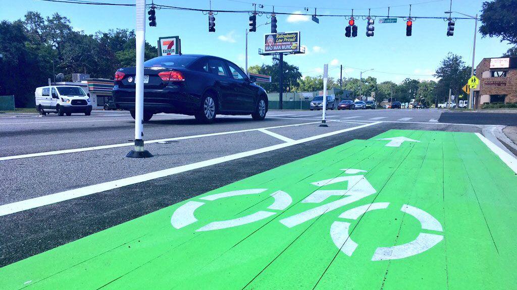 The city of Orlando took a small stretch of Curry Ford Road from four lanes down to two and added bike lanes. The response has been very negative. (Julie Gargotta, Staff)
