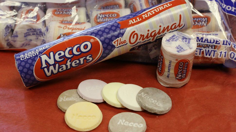 This photo taken Oct. 14, 2009 shows all natural Necco Wafers on displayed in Boston.  (AP Photo/Charles Krupa)