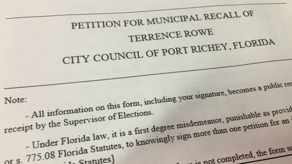 The city hasn't had any communication with Terrence Rowe since he was arrested last month for allegedly trying to interfere in the investigation into former Mayor Dale Massad. (Sarah Blazonis/Spectrum Bay News 9)